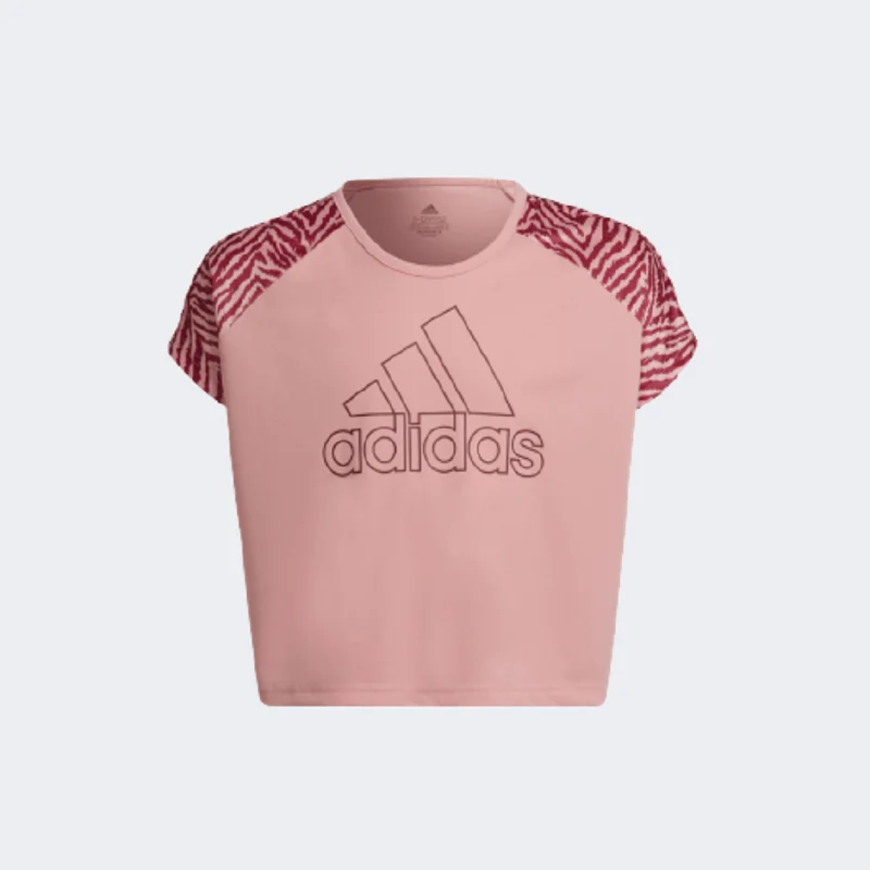 Adidas Designed 2 Move Girls Lifestyle T-Shirt Pink