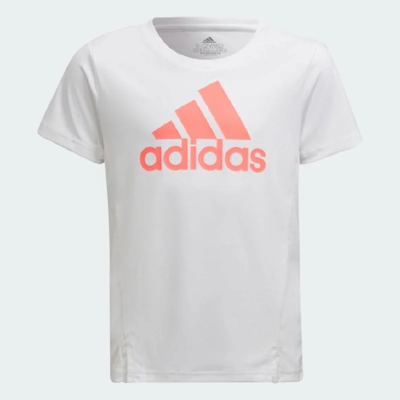 Adidas Designed To Move Girls Lifestyle T-Shirt White/Pink