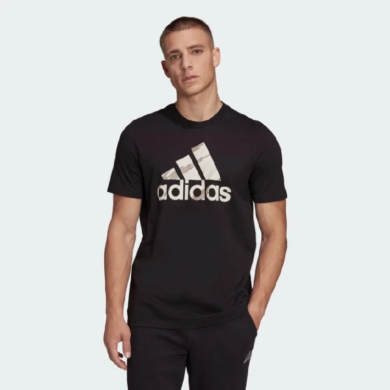 Adidas Essentials Single Jersey Camo Print Men Lifestyle T-Shirt Black