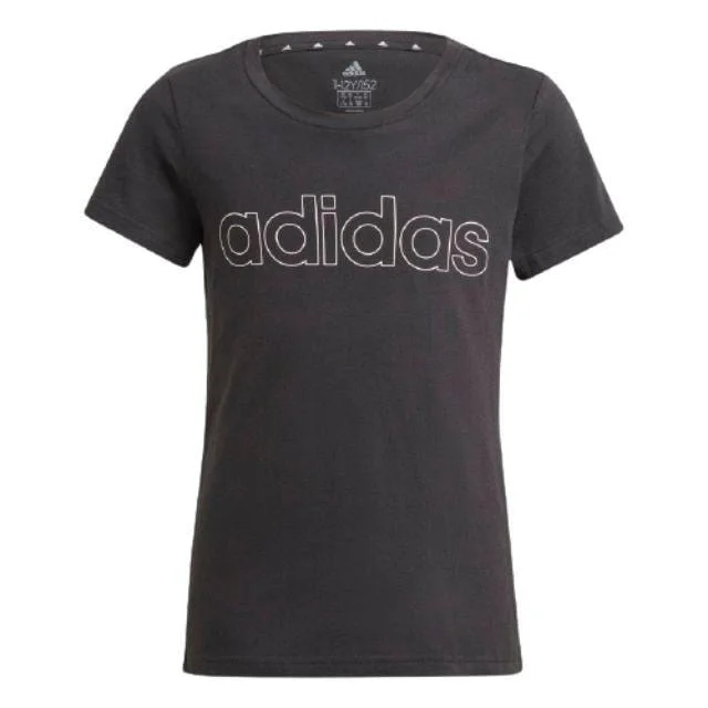 Adidas Essentials Kids-Girls Training T-Shirt Black/White