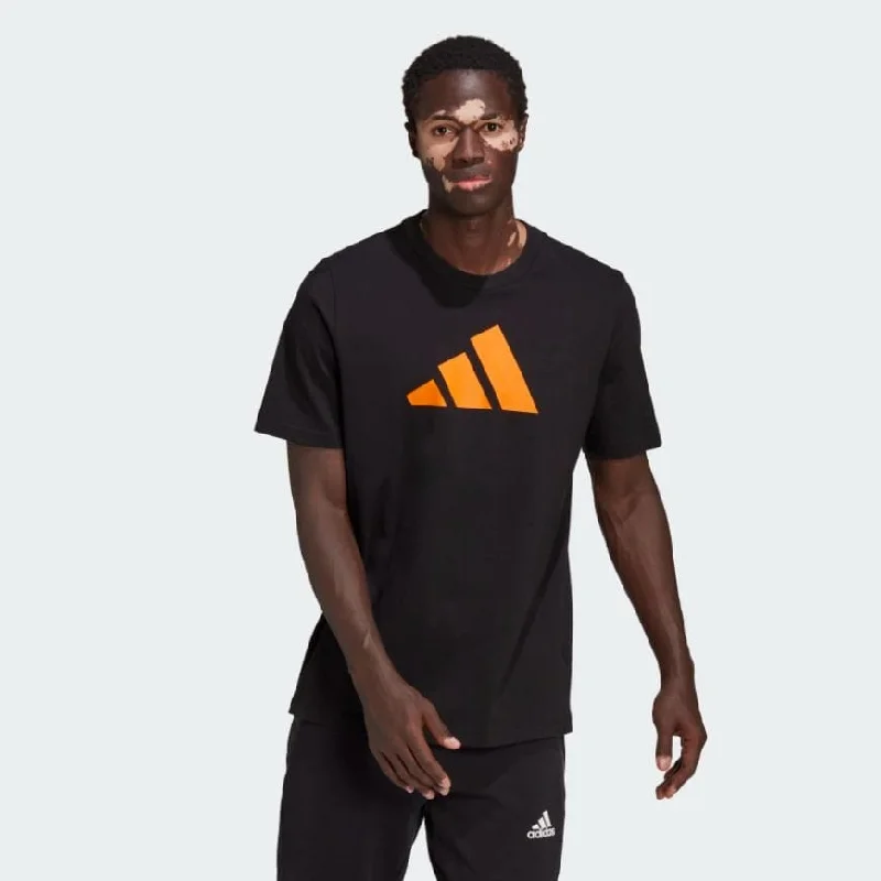 Adidas Future Icons Logo Men Lifestyle T-Shirt Black/Orange