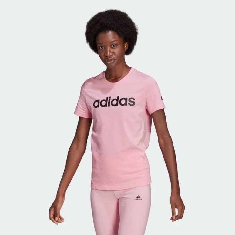 Adidas Loungewear Essentials Slim Logo Women Lifestyle T-Shirt Pink/Black