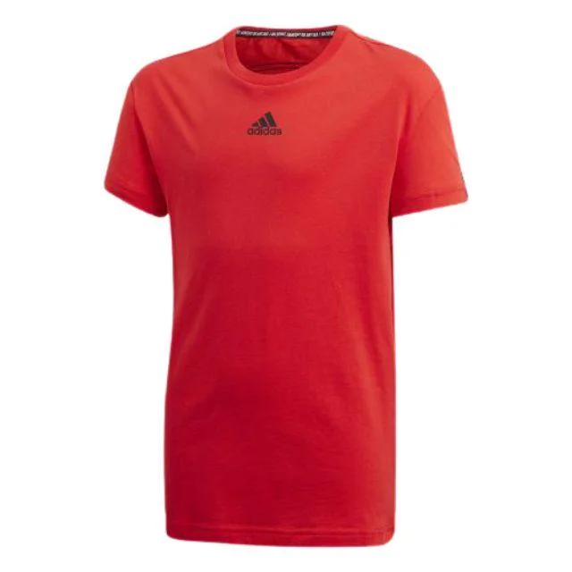 Adidas Must Haves 3-Stripes Tee Gs-Boys Lifestyle T-Shirt Red Fm6451