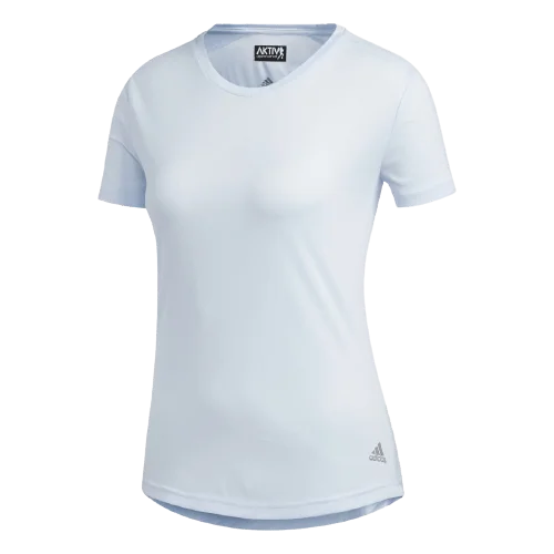 Adidas Run It Tee Women Running T-Shirt Sky Tint Fl7800