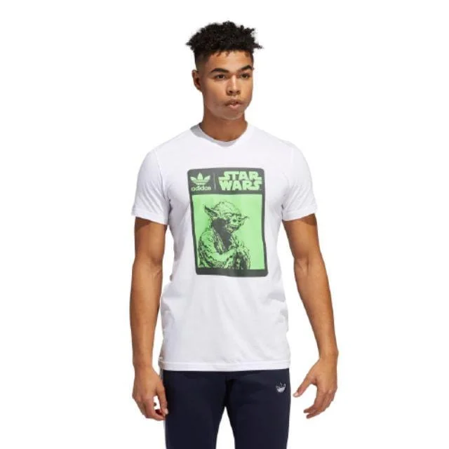 Adidas Star Wars™ Yoda Box Logo Tee Men Original T-Shirt White Gj2120