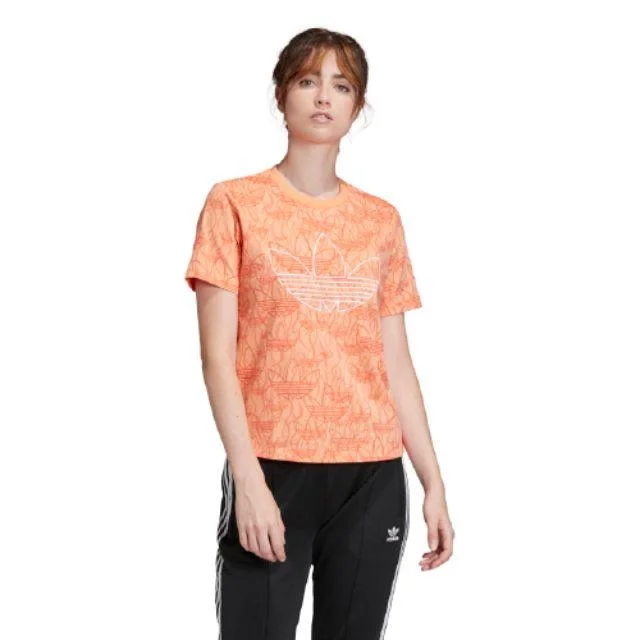 Adidas Tee Women Original T-Shirt Coral/Multicolor Fm1941