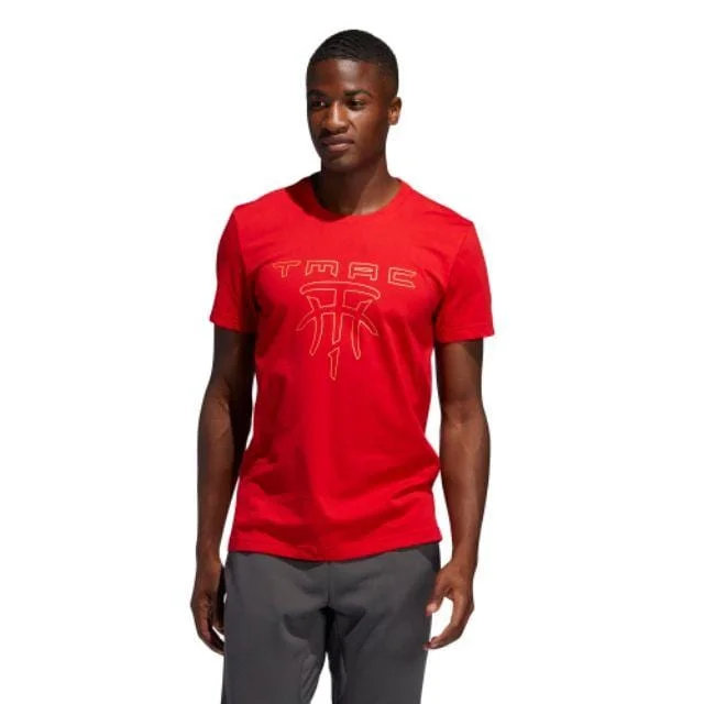 Adidas Tmac Legacy Tee Men Basketball T-Shirt Light Scarlet Fm4765