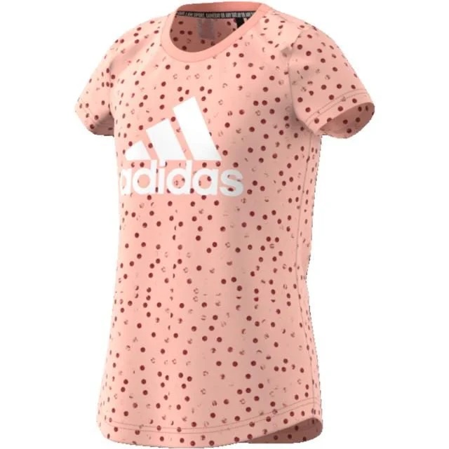 Adidas Yg Mh Gra Tee Kids-Girls Lifestyle T-Shirt Pink  Ed4612