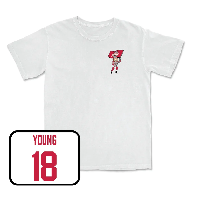 Men's Volleyball White Brutus Comfort Colors Tee - Cole Young