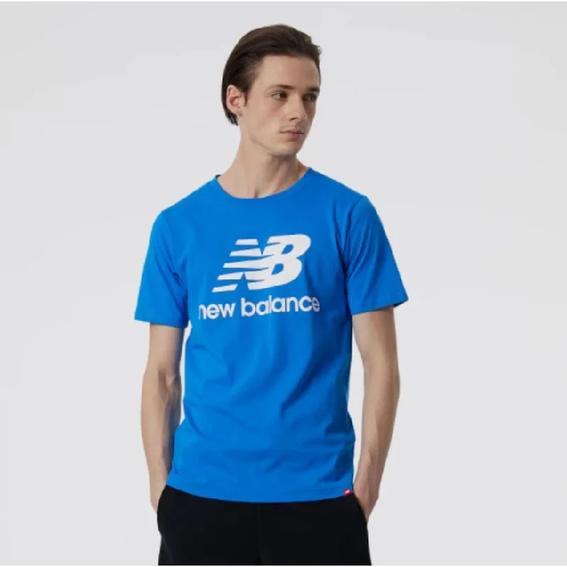 New Balance Essential Stacked Men Lifestyle T-Shirt Serene Blue