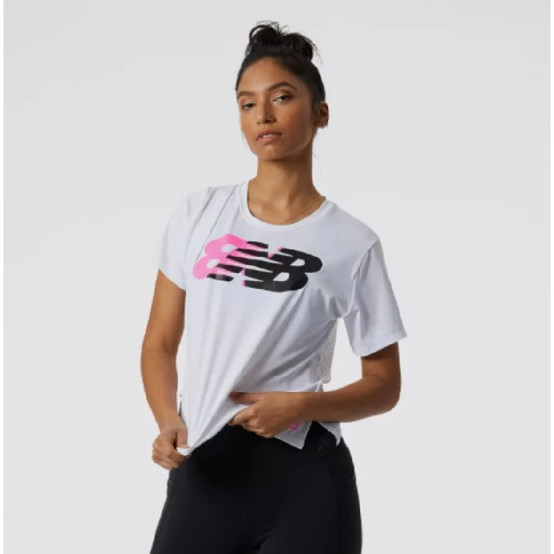 New Balance Relentless Women Performance T-Shirt White