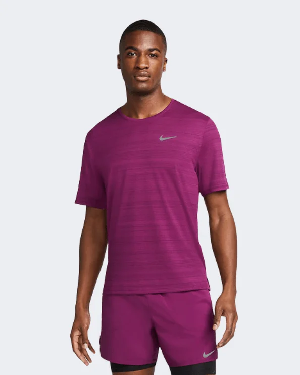 Nike  Dri-Fit Miler Men Running T-Shirt Sangria