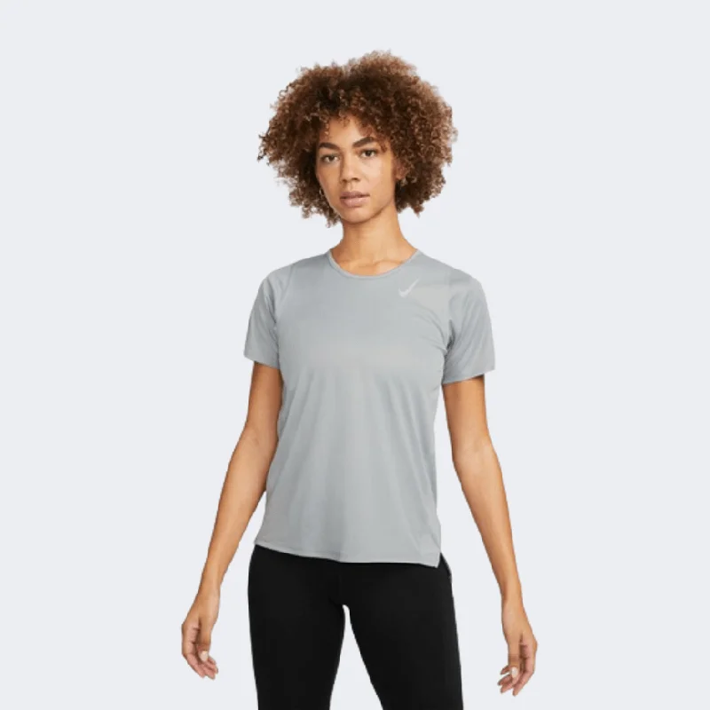 Nike Dri-Fit Race Women Running T-Shirt Grey