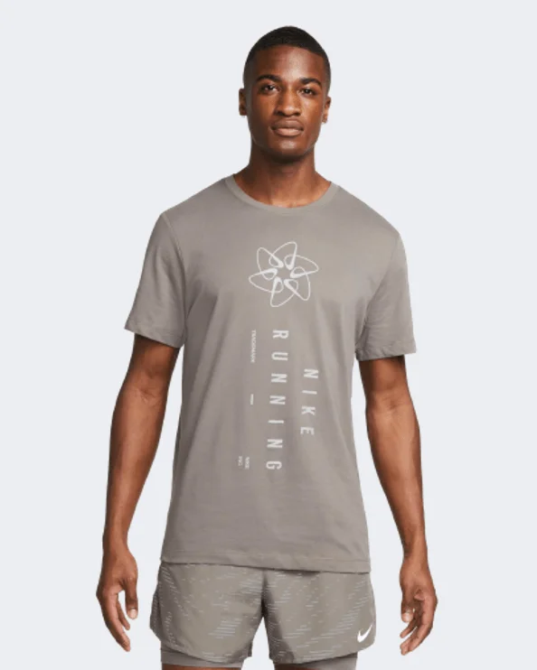 Nike Dri-Fit Run Division Men Running T-Shirt Cave Stone