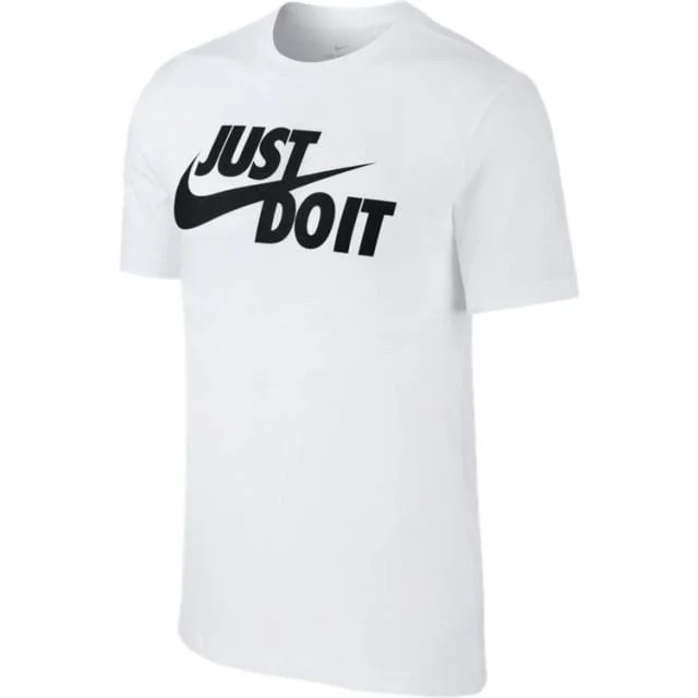 Nike Men's Lifestyle Ar5006-100 Just Do It Swoosh T-Shirts White