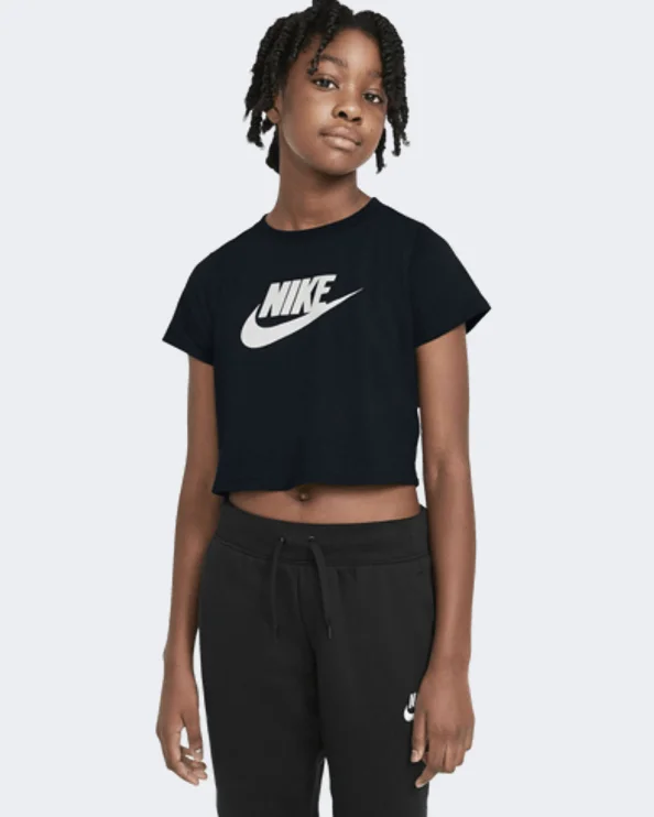 Nike Sportswear Crop Futura Girls Lifestyle T-Shirt Black