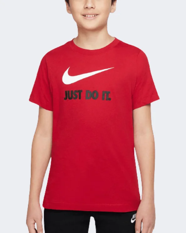 Nike Sportswear Just Do It Swoosh Boys Lifestyle T-Shirt Red