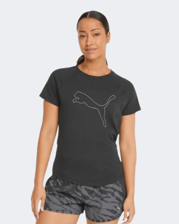 Puma 5K Logo Women Running T-Shirt Black