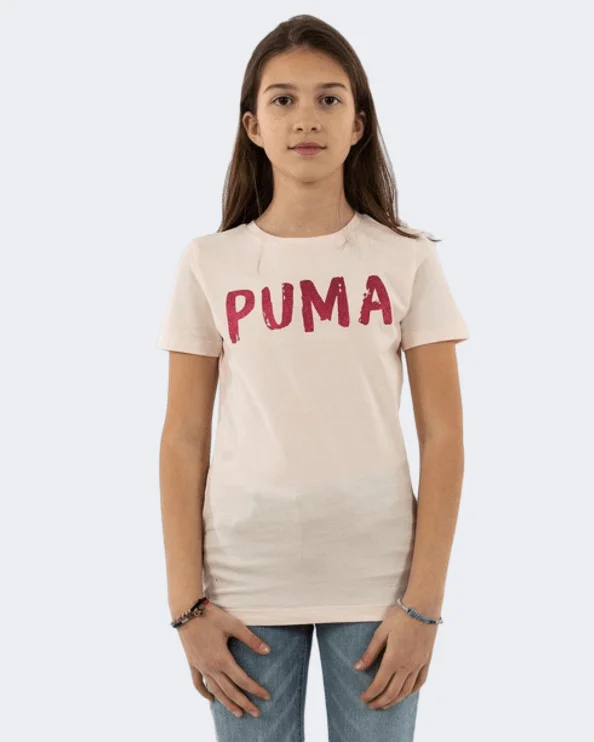 Puma Alpha Girls Lifestyle T-Shirt Chalk Pink