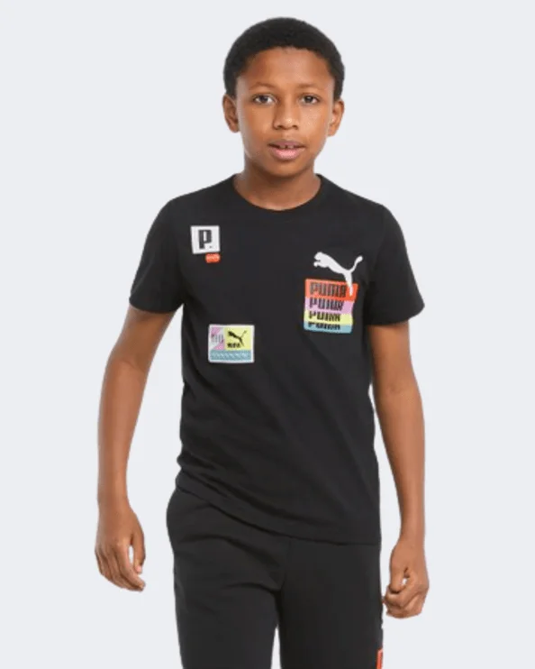 Puma Brand Love Boys Lifestyle T-Shirt Black