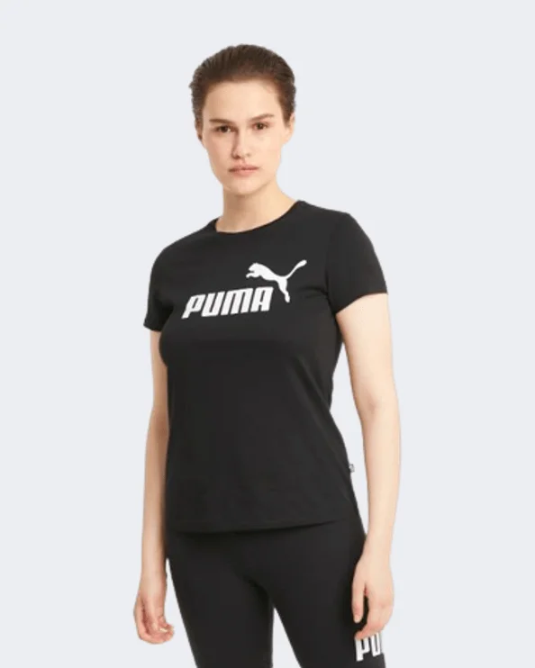 Puma Essentials Logo Women Lifestyle T-Shirt Black