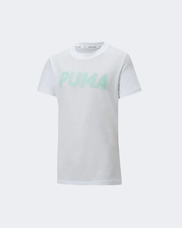 Puma Modern Sports Logo Girls Lifestyle T-Shirt White