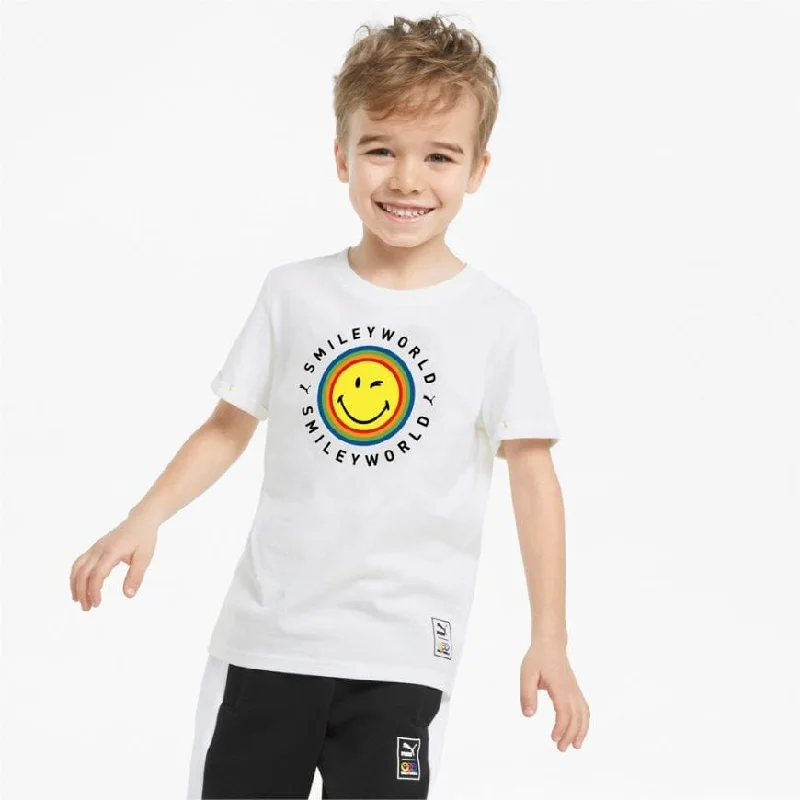 Puma X Smiley World Kids Lifestyle T-Shirt White