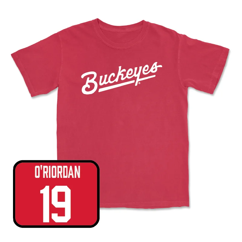 Red Men's Volleyball Script Tee  - Jack O’Riordan