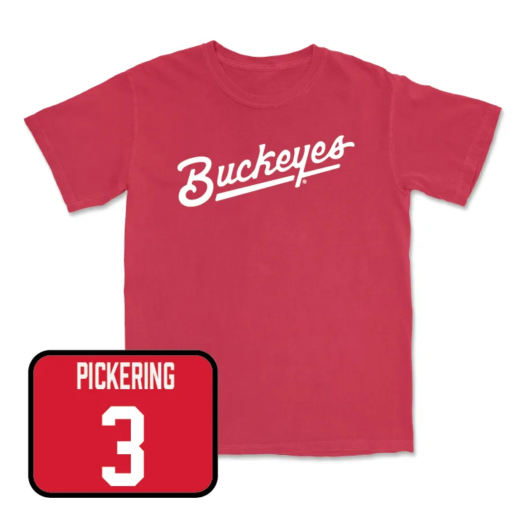 Red Men's Volleyball Script Tee - Owen Pickering