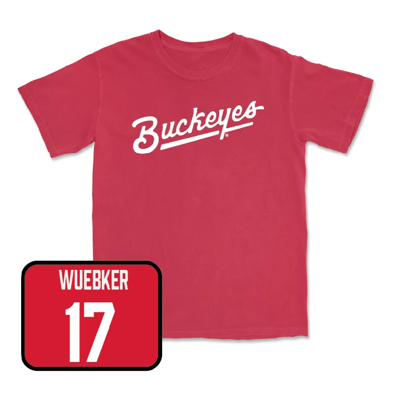 Red Women's Volleyball Script Tee - Reese Wuebker