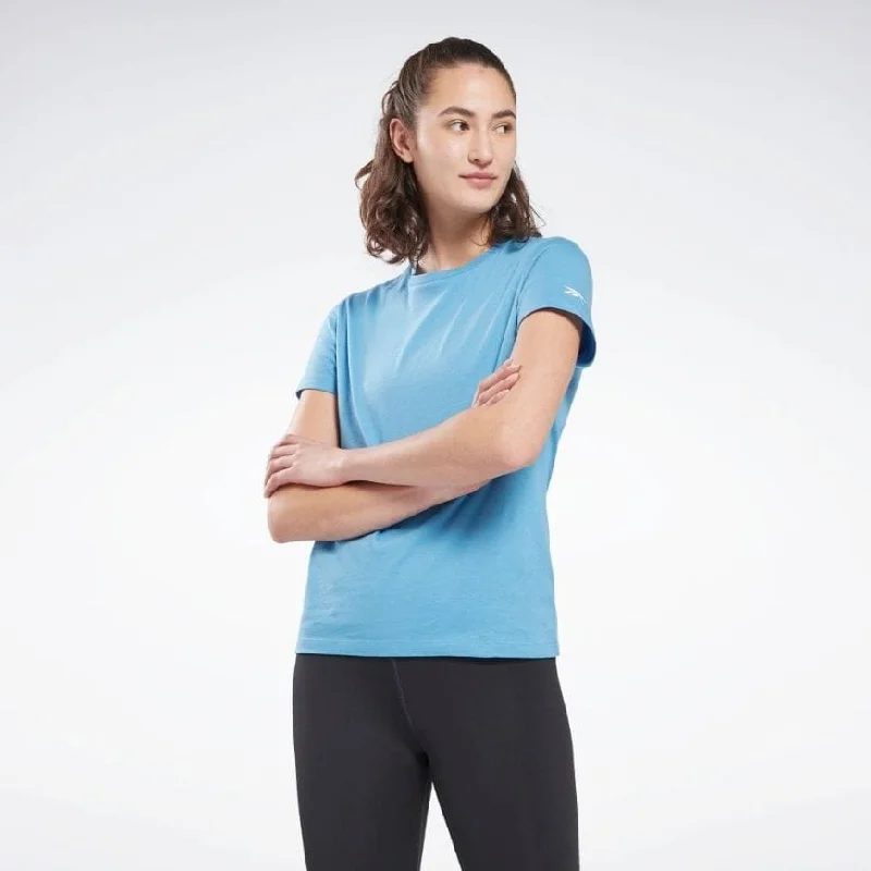 Reebok Cotton Women Training T-Shirt Blue