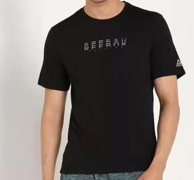 Reebok Re Ss Cf Tee Men Running T-Shirt Black Dy8298