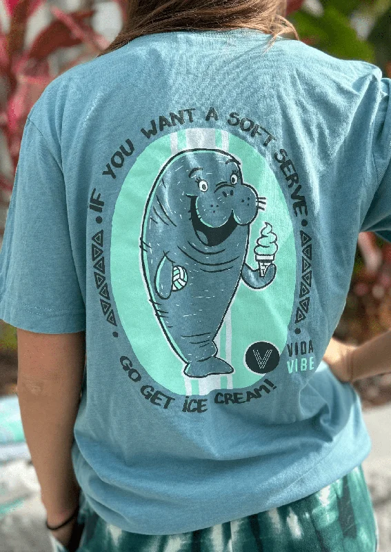 Soft Serve Volleyball Manatee Tee