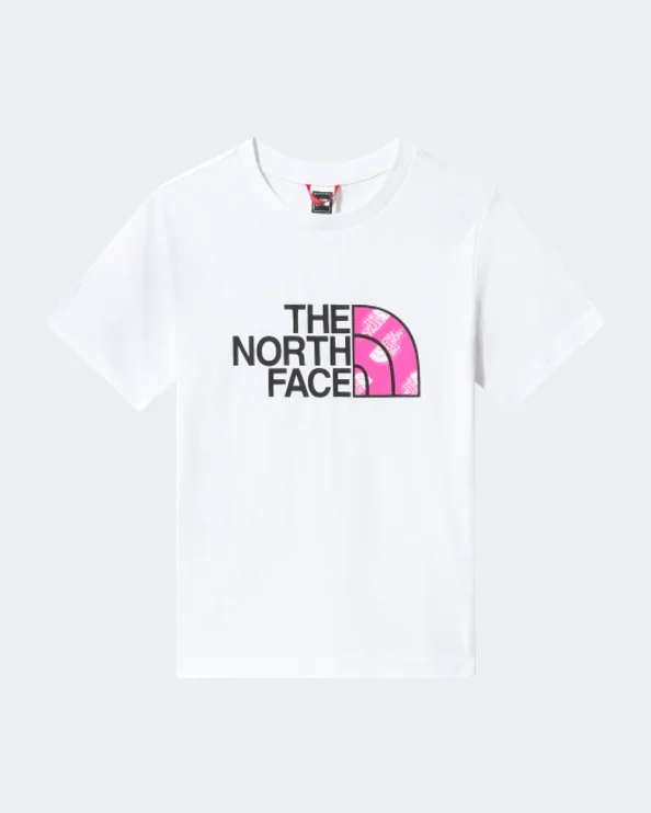 The North Face Easy Relaxed Girls Lifestyle T-Shirt White/Pink