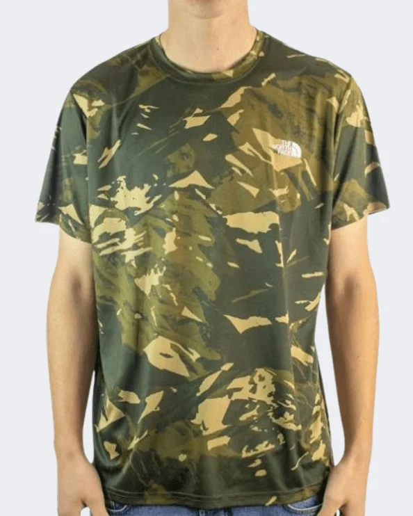 The North Face Reaxion Amp Crew Men Hiking T-Shirt Kelp Tan Camo