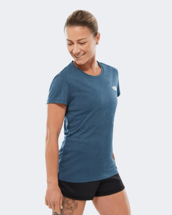 The North Face Reaxion Amp Crew Women Hiking T-Shirt Blue Heather