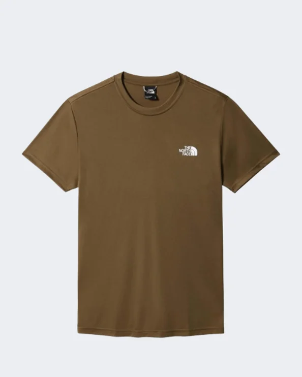 The North Face Reaxion Red Box Men Hiking T-Shirt Military Olive