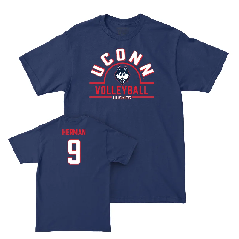 UConn Women's Volleyball Arch Navy Tee  - Anna Herman