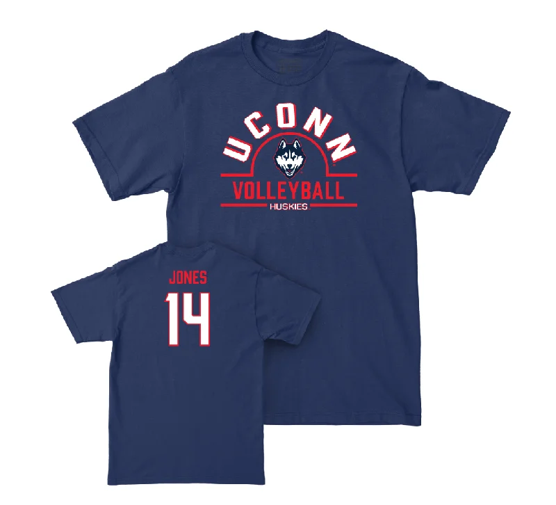 UConn Women's Volleyball Arch Navy Tee - Audrey Jones | #14