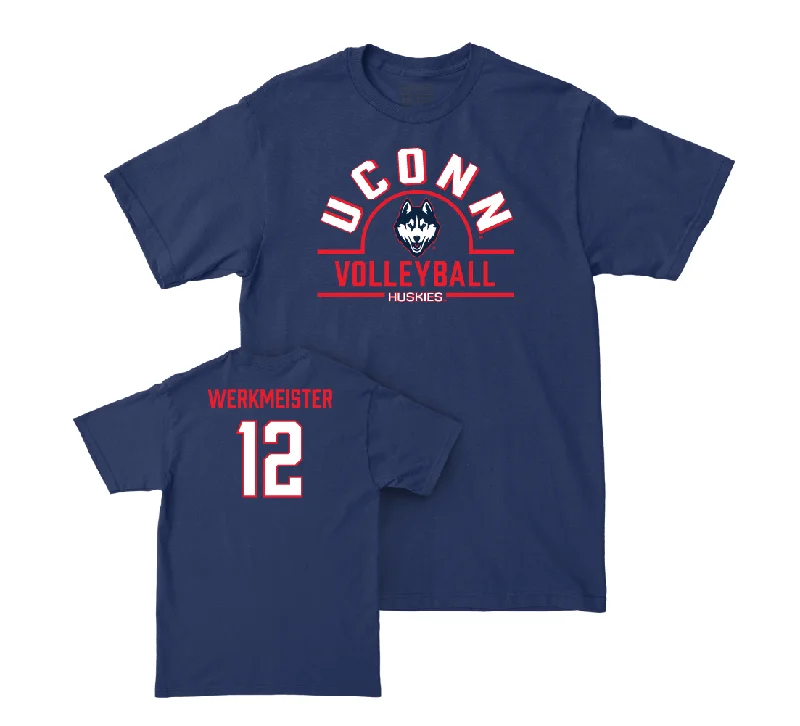 UConn Women's Volleyball Arch Navy Tee - Emma Werkmeister | #12