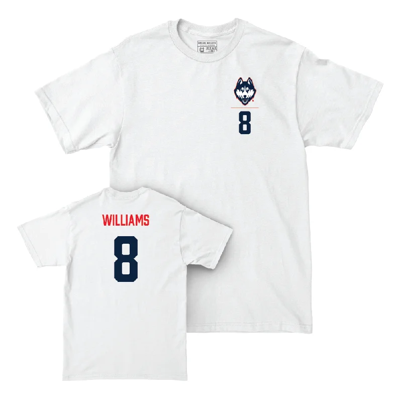 UConn Women's Volleyball Logo White Comfort Colors Tee  - Dajah Williams