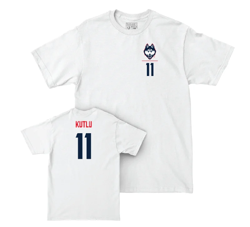 UConn Women's Volleyball Logo White Comfort Colors Tee - Doga Kutlu | #11