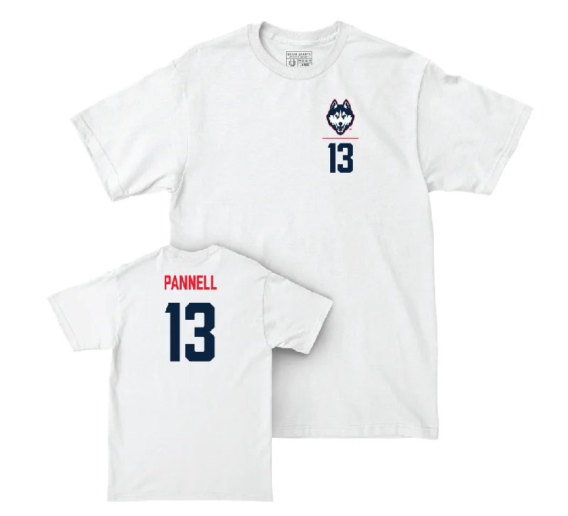 UConn Women's Volleyball Logo White Comfort Colors Tee - Taylor Pannell | #13