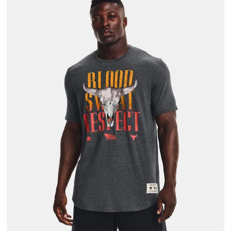 Under Armour Project Rock Outlaw Bsr Men Training T-Shirt Black/Grey