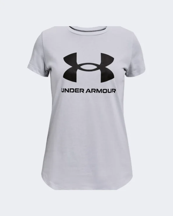 Under Armour Sportstyle Girls Training T-Shirt Gray