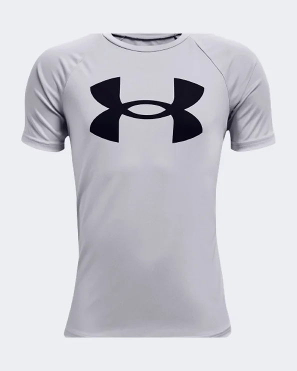 Under Armour Tech Big Logo Boys Training T-Shirt Mod Gray