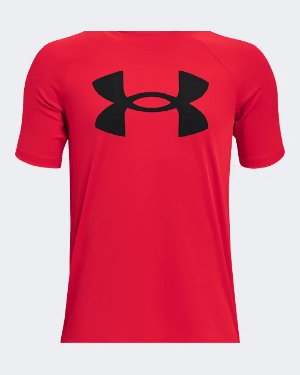 Under Armour Tech Big Logo Boys Training T-Shirt Red/Black