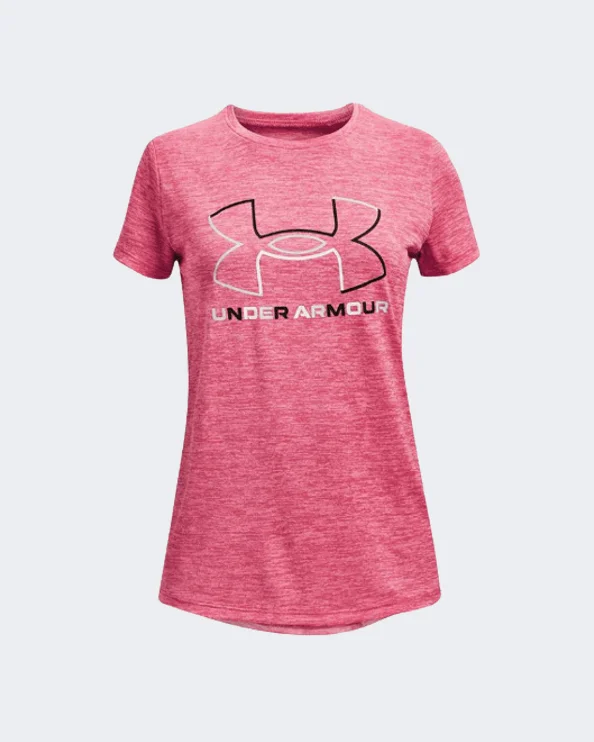 Under Armour Tech Big Logo Twist Girls Training T-Shirt Gala/Cerise