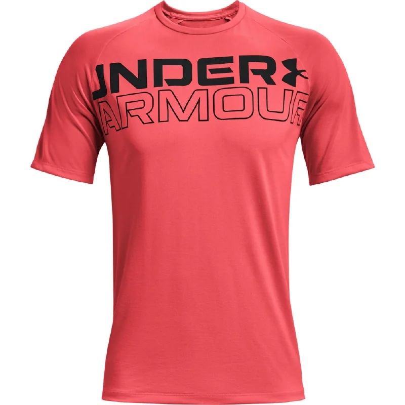 Under Armour Tech™ 2.0 Wordmark Short Sleeve Men Training T-Shirt Red/Black