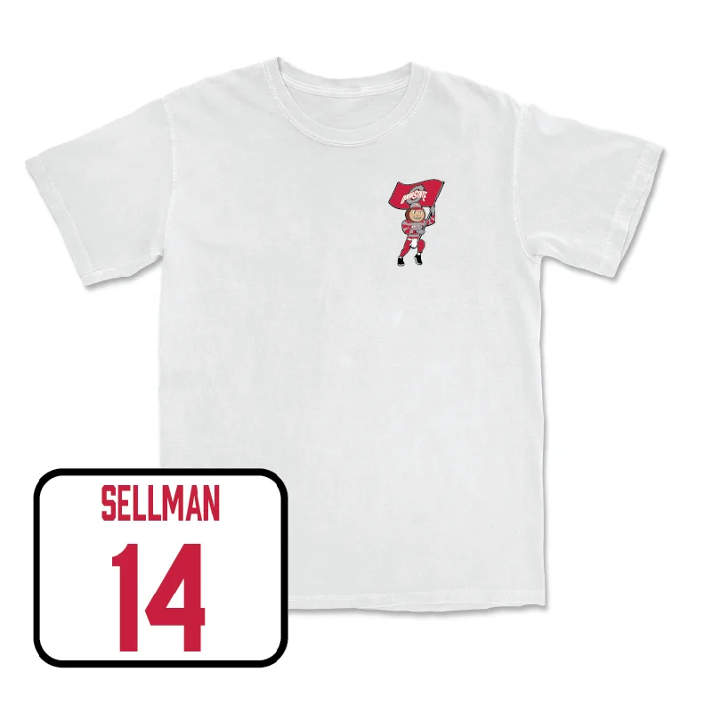 Women's Volleyball White Brutus Comfort Colors Tee - Emerson Sellman